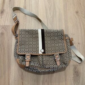 Coach monogram khaki messenger bag